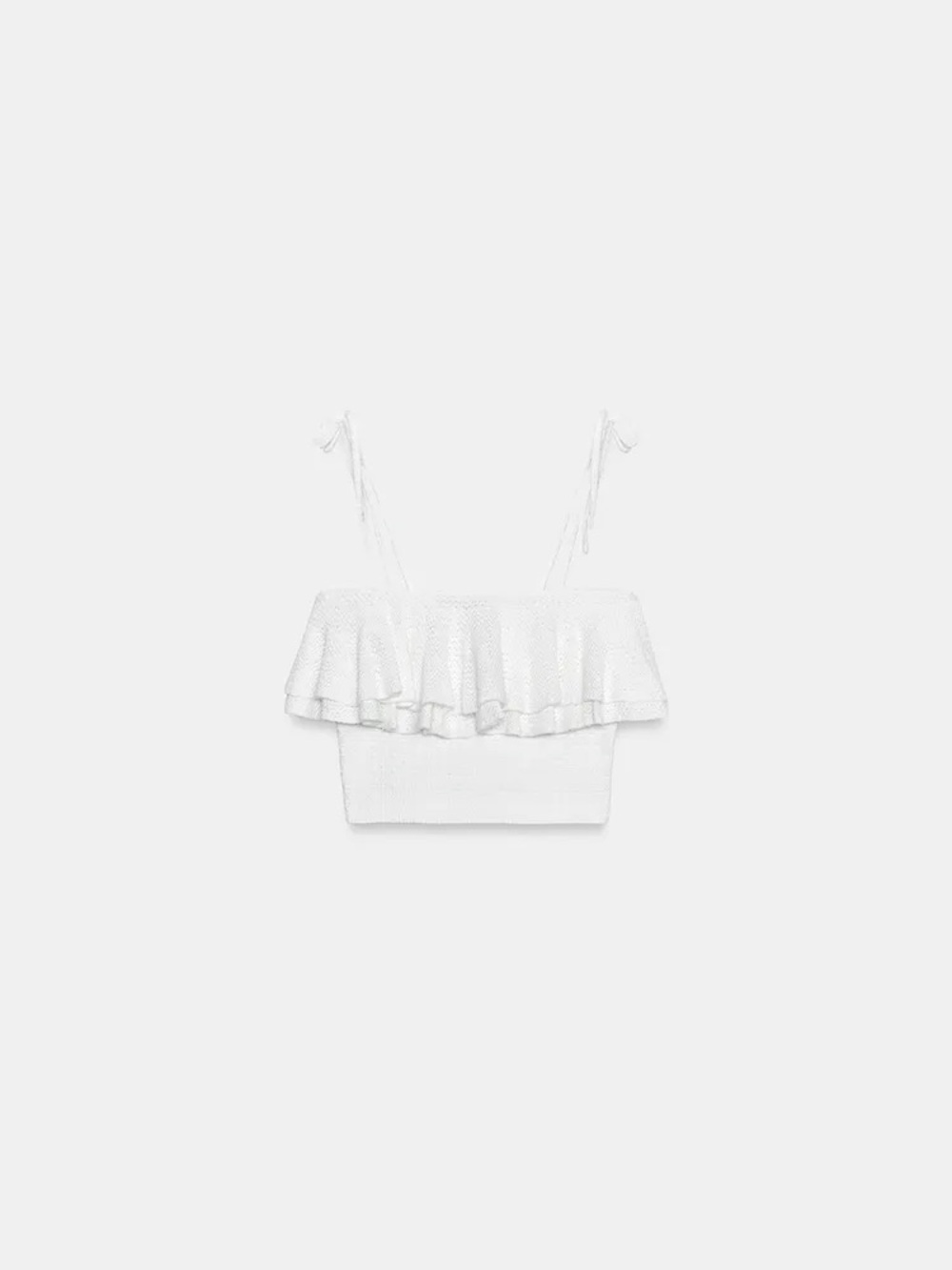 Zara Ruffled Knit Top NWT